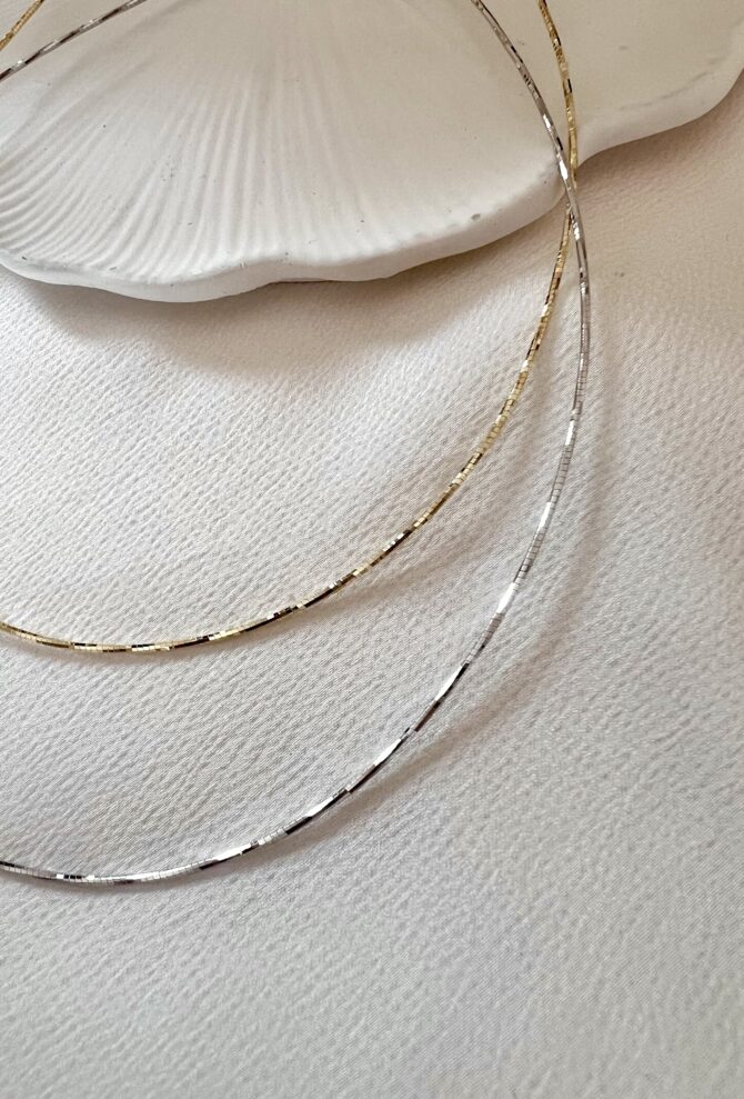 Özel Seri Işıltılı Tel Choker Kolye - Görsel 2