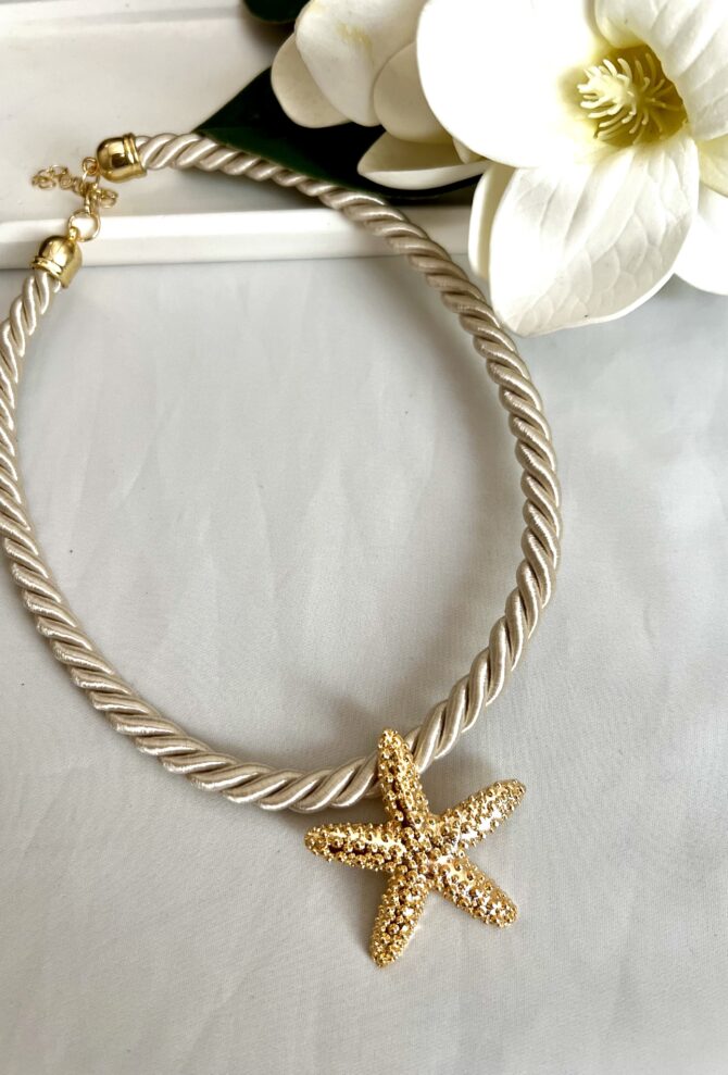 Halat İp Gold Deniz Yıldız Kolye