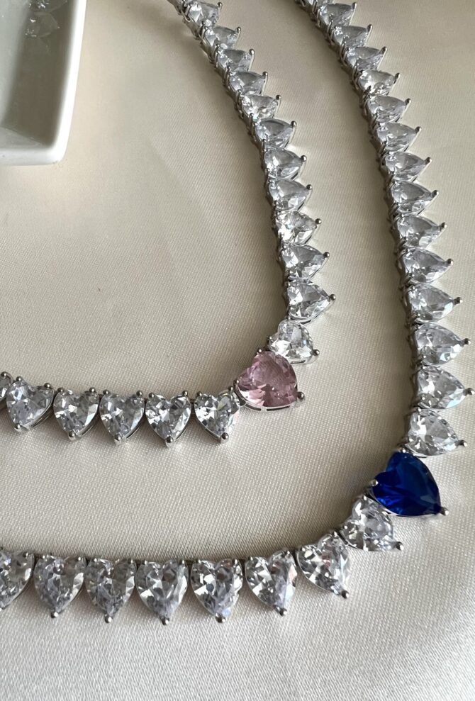 Diamond Seri Kalp Dizi Suyolu Kolye - Görsel 2