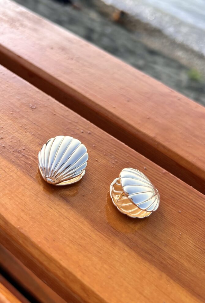 Gold İstiridye Küpe