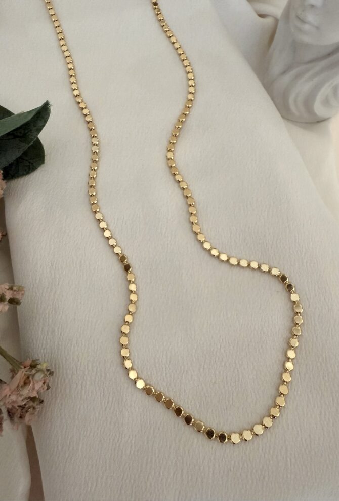 Özel Seri Ezme Top Zincir Kolye (60 cm)