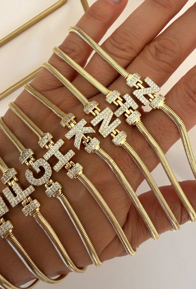 Özel Seri 14 K Harf Bileklik - Görsel 3